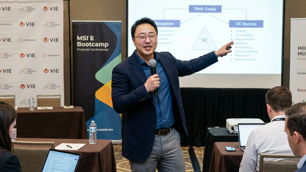 David Yi teaching a founder bootcamp to a small group